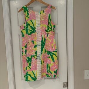 Lily Pulitzer  Pink and Green Flamingo  Dress